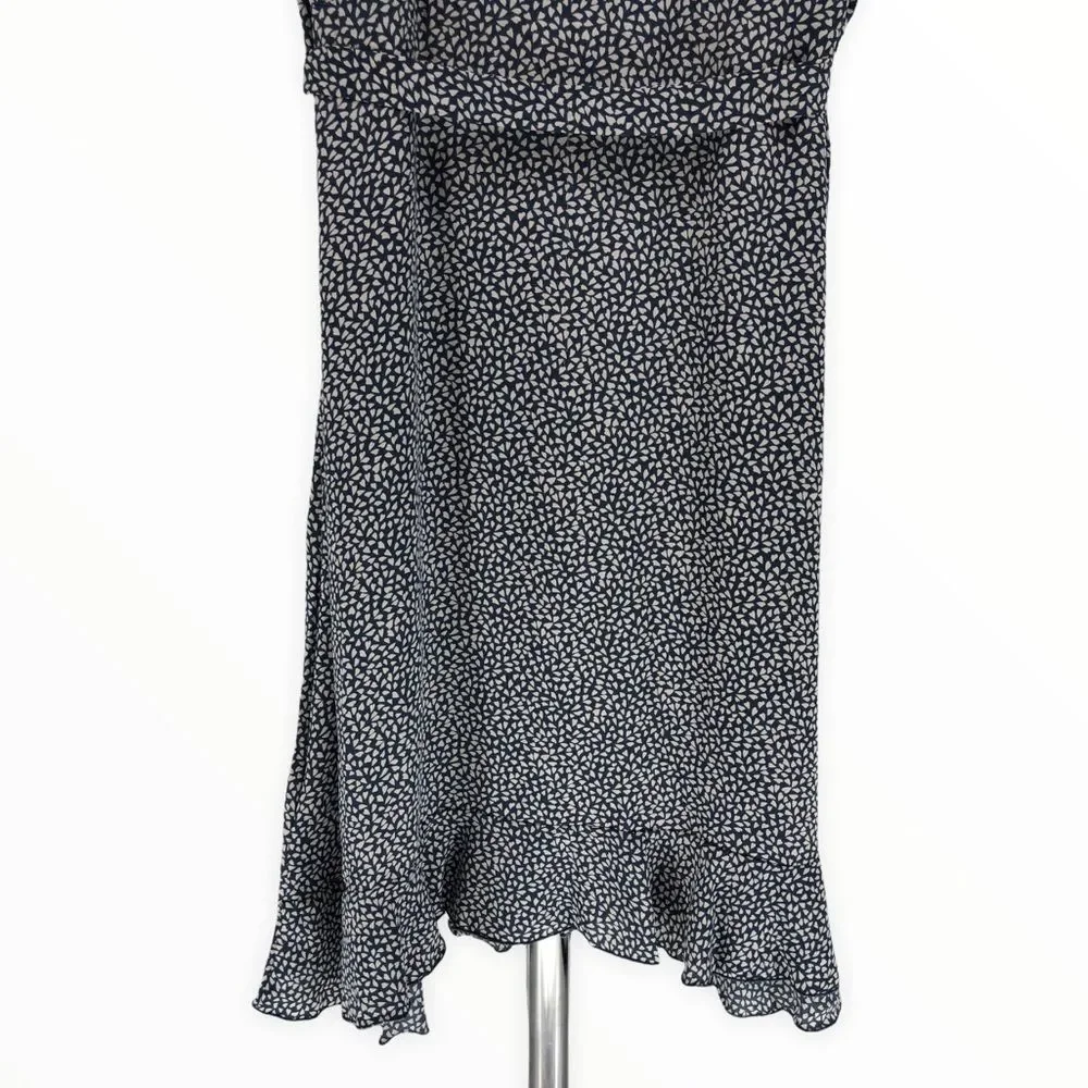 Missguided Maternity Blue Mini Heart Print Ruffle Surplice Deep V Mini Dress NWT - Picture 8 of 14